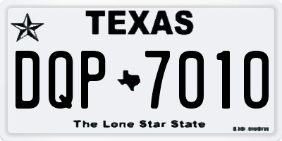TX license plate DQP7010