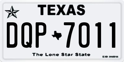 TX license plate DQP7011