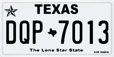 TX license plate DQP7013