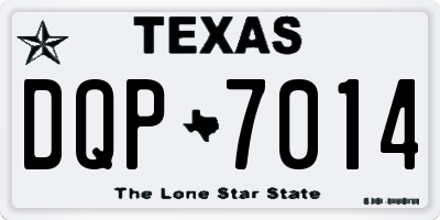 TX license plate DQP7014