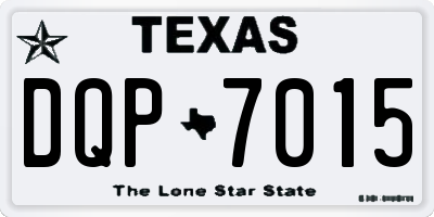 TX license plate DQP7015