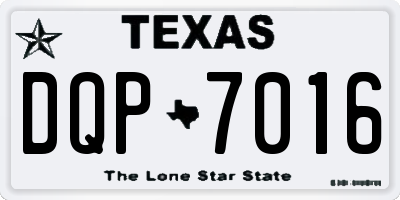 TX license plate DQP7016