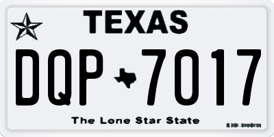 TX license plate DQP7017