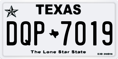 TX license plate DQP7019