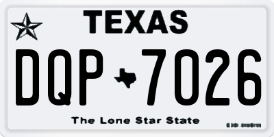 TX license plate DQP7026