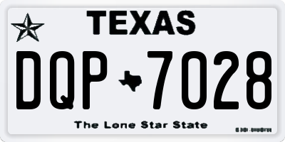 TX license plate DQP7028