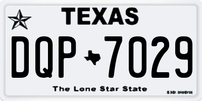 TX license plate DQP7029