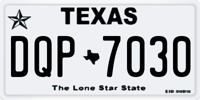TX license plate DQP7030