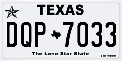 TX license plate DQP7033