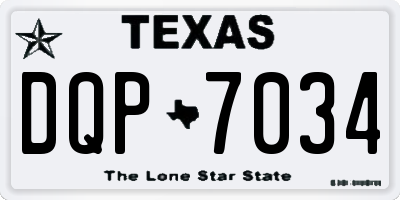 TX license plate DQP7034