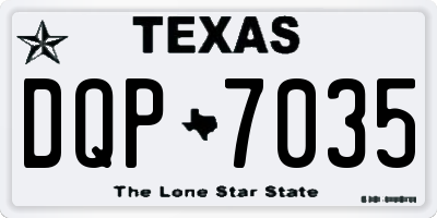TX license plate DQP7035