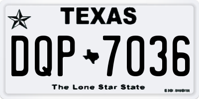 TX license plate DQP7036