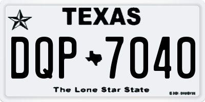 TX license plate DQP7040