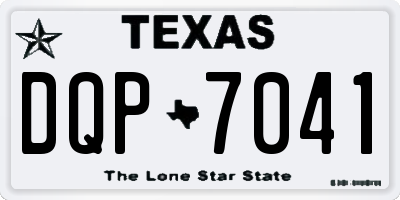 TX license plate DQP7041