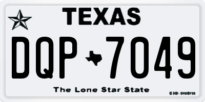 TX license plate DQP7049