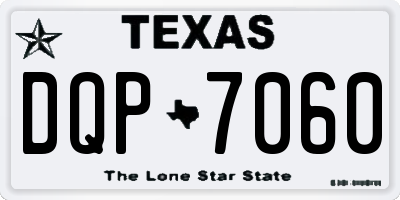 TX license plate DQP7060