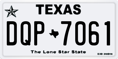 TX license plate DQP7061