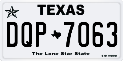 TX license plate DQP7063