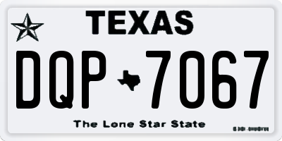 TX license plate DQP7067