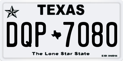 TX license plate DQP7080