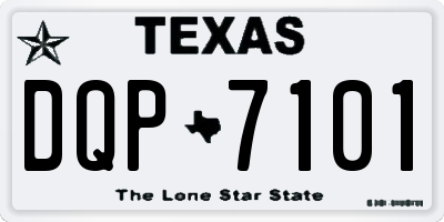 TX license plate DQP7101