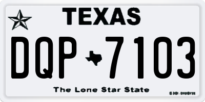 TX license plate DQP7103