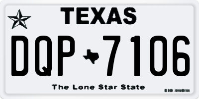 TX license plate DQP7106