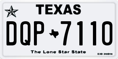 TX license plate DQP7110