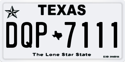 TX license plate DQP7111