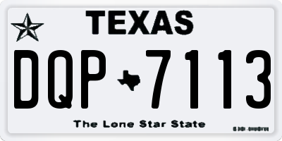 TX license plate DQP7113