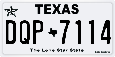 TX license plate DQP7114