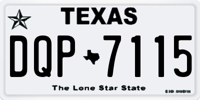 TX license plate DQP7115