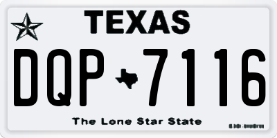 TX license plate DQP7116