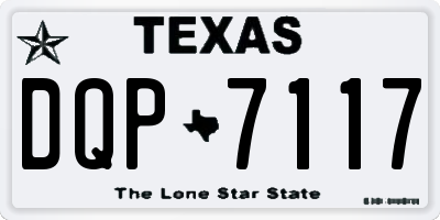 TX license plate DQP7117