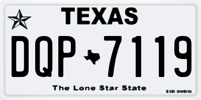 TX license plate DQP7119