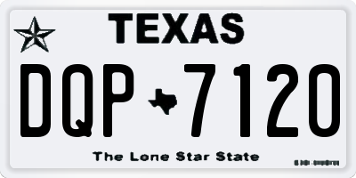 TX license plate DQP7120