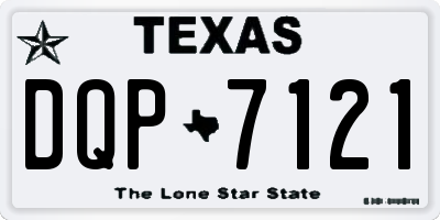 TX license plate DQP7121