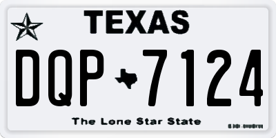 TX license plate DQP7124