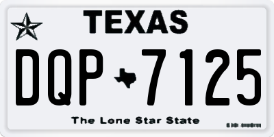 TX license plate DQP7125