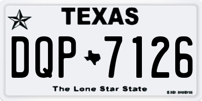 TX license plate DQP7126