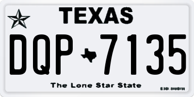 TX license plate DQP7135