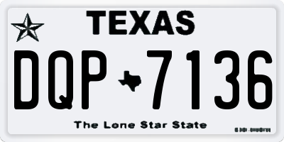 TX license plate DQP7136