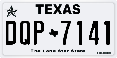 TX license plate DQP7141