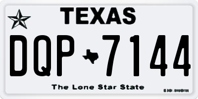 TX license plate DQP7144