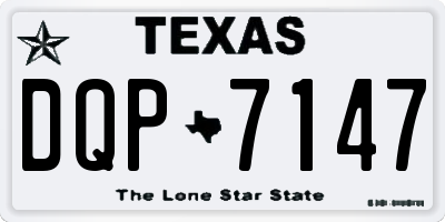 TX license plate DQP7147