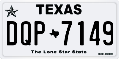 TX license plate DQP7149