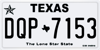 TX license plate DQP7153