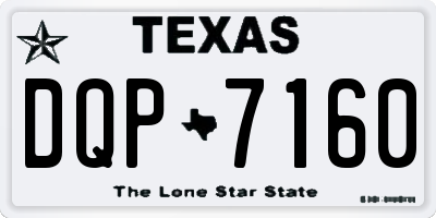 TX license plate DQP7160