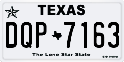 TX license plate DQP7163