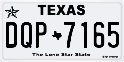TX license plate DQP7165